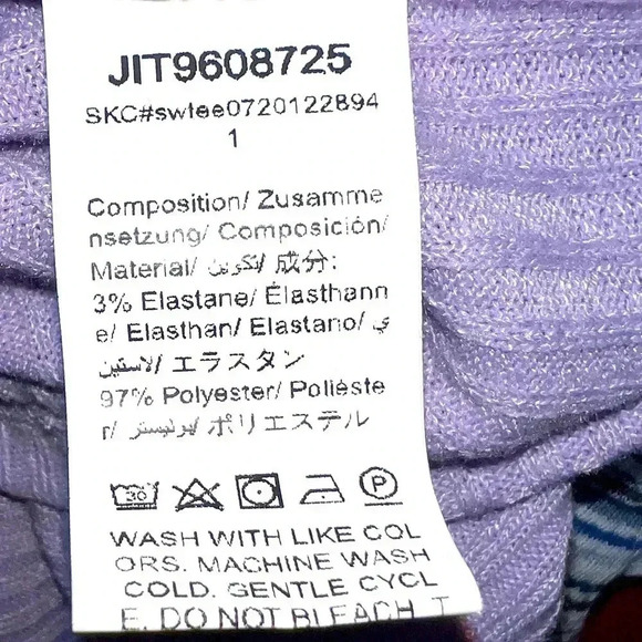 SHEIN Privé Ribbed Long Sleeve Semi-Cropped Tee size 6 - Picture 4 of 4